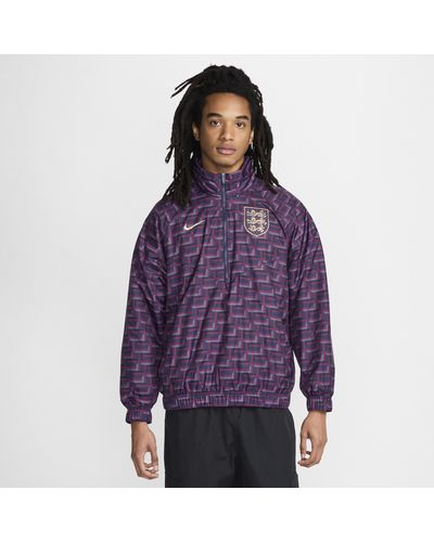 Nike England Windrunner Soccer Anorak Jacket - Purple
