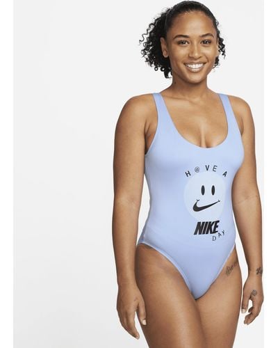 Nike U-back One-piece Swimsuit - Blue