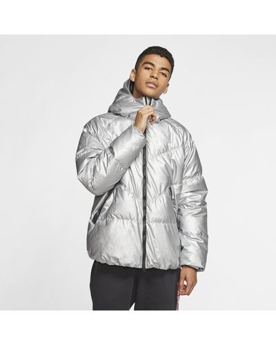 Nike Sportswear Down-fill Hooded Puffer Jacket - Metallic