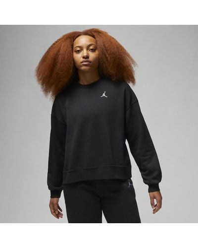 Nike Brooklyn Fleece Crew Sweat - Black