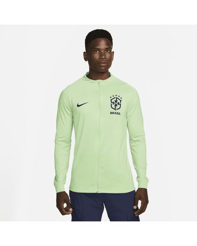 Nike Brazil Strike Dri-fit Knit Soccer Track Jacket - Green