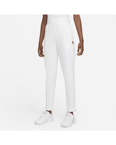 Nike Court Dri-fit Knit Tennis Pants Polyester - White