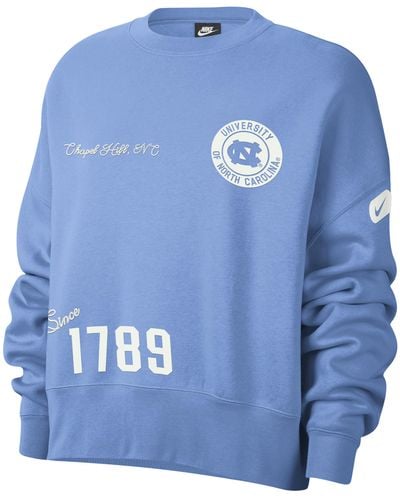 Nike Unc College Crew-neck Sweatshirt - Blue