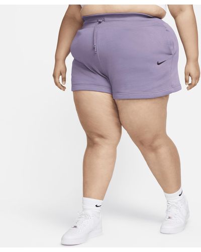 Nike Sportswear Phoenix Fleece High-waisted Loose Shorts (plus Size) - White
