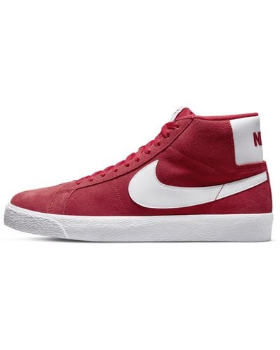 Nike Sb Zoom Blazer Mid Skate Shoes - Red