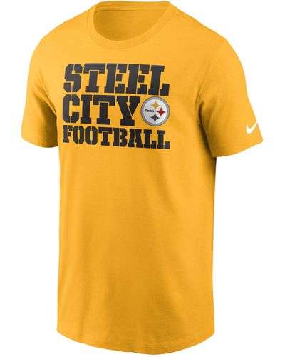 Nike Pittsburgh Steelers Local Essential Nfl T-shirt - Yellow