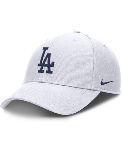Nike Los Angeles Dodgers Evergreen Club Dri-fit Mlb Adjustable Hat - White