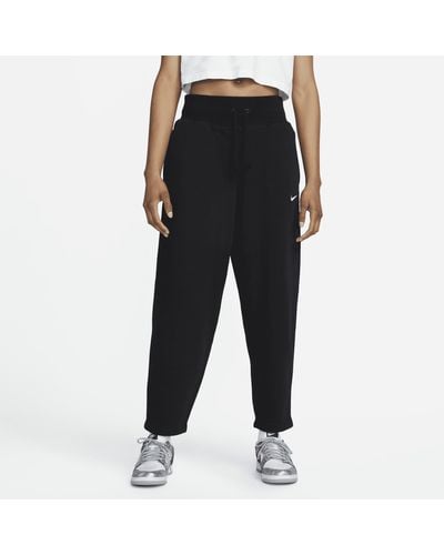 Nike Sportswear Phoenix Fleece 7/8-joggingbroek Met Hoge Taille En Rondingen - Zwart