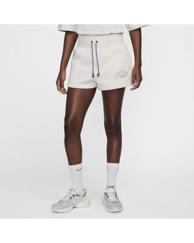 Nike Sportswear Phoenix Fleece High-waisted Shorts - White