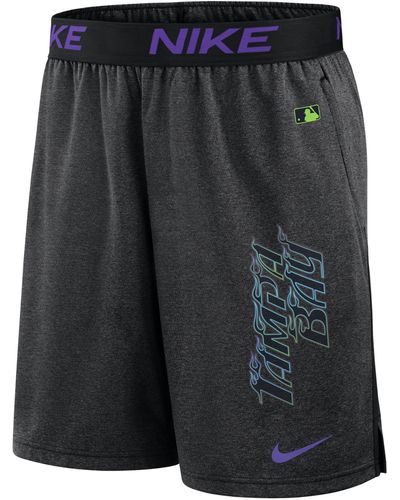 Nike Tampa Bay Rays City Connect Practice Dri-fit Mlb Shorts - Black