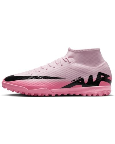 Nike Mercurial Superfly 9 Academy Turf High-top Soccer Shoes - Pink