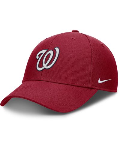 Nike Washington Nationals Evergreen Club Dri-fit Mlb Adjustable Hat - Red