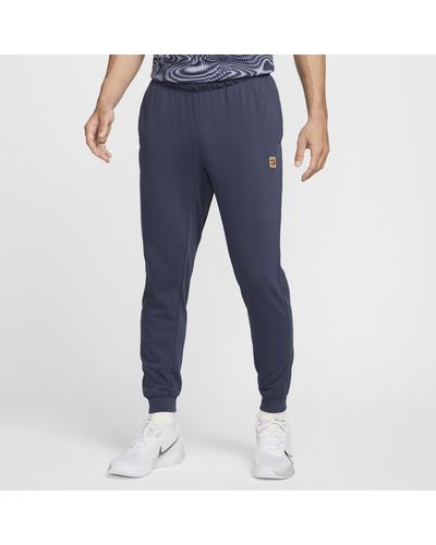 Nike Court Heritage French Terry Tennis Trousers 50% Sustainable Blends - Blue