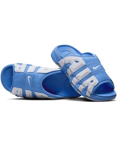 Nike Air More Uptempo Slippers - Blauw