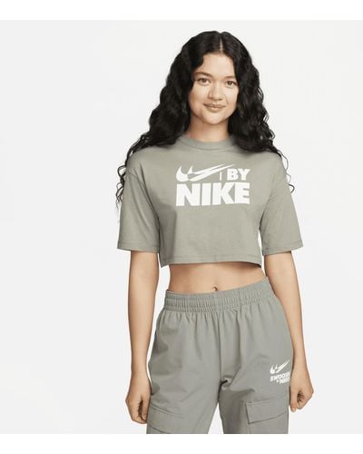 Nike Sportswear Cropped T-shirt Cotton - Grey