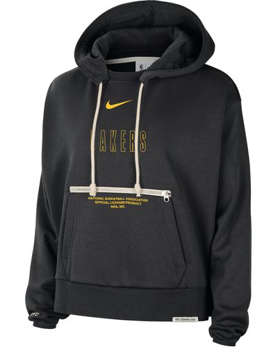 Nike Golden State Warriors Standard Issue Dri-fit Nba Pullover Hoodie - Black