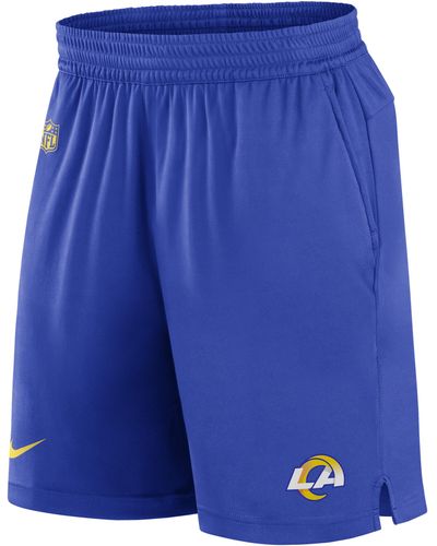 Nike Dri-fit Sideline (nfl Los Angeles Rams) Shorts - Blue