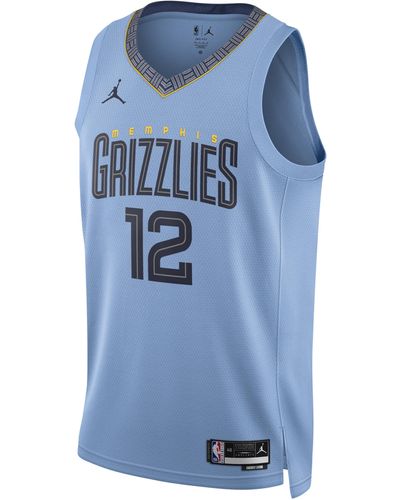 Nike Memphis Grizzlies Statement Edition Jordan Dri-fit Nba Swingman Jersey 50% Recycled Polyester - Blue