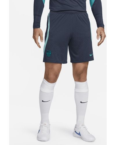 Nike Fc Barcelona Strike Third Dri-fit Knit Soccer Shorts - Blue