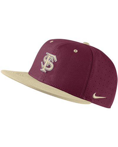 Nike Florida State College Fitted Baseball Hat - Red