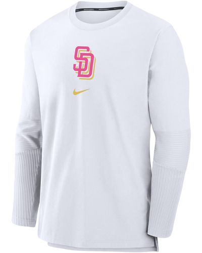 Nike San Diego Padres Authentic Collection City Connect Player Dri-fit Mlb Pullover Jacket - Blue