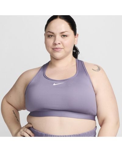 Nike Swoosh Medium Support Padded Sports Bra (plus Size) - Purple