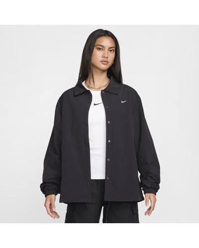 Nike Sportswear Essential Oversized Uv Woven Coaches' Jacket - Black