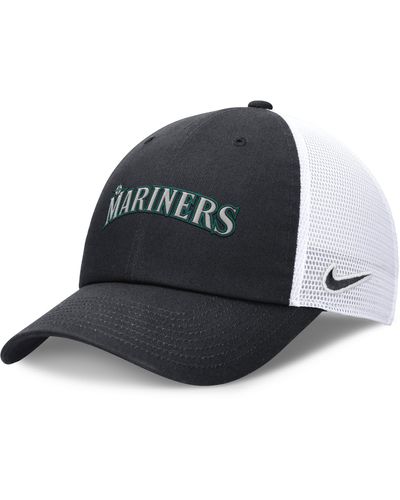 Nike Seattle Mariners Evergreen Wordmark Club Mlb Adjustable Hat - Black
