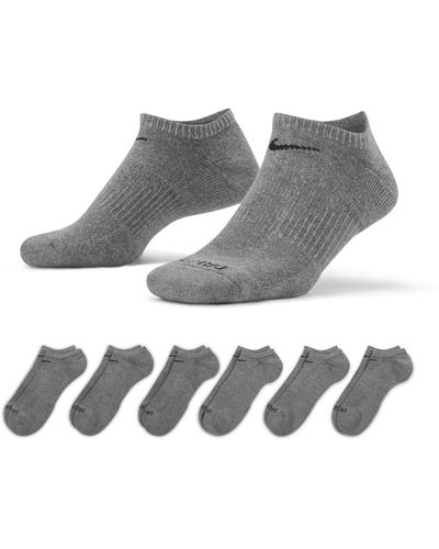 Nike Everyday Plus Cushioned Training No-show Socks (6 Pairs) - Gray