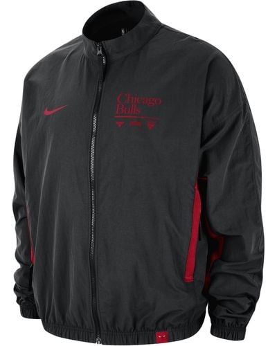 Nike Chicago Bulls Dna Courtside Nba Woven Graphic Jacket Polyester - Black