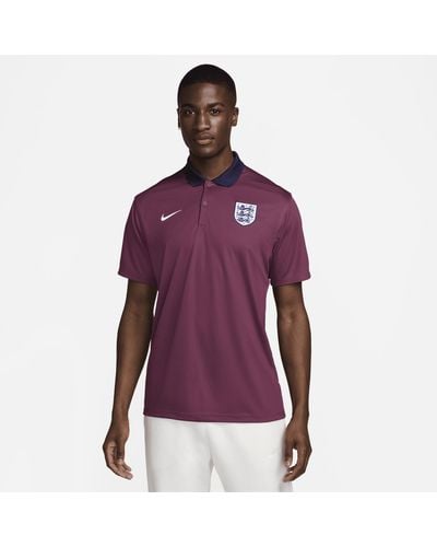 Nike England Victory Dri-fit Football Polo Polyester - Purple