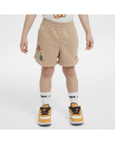 Nike Sportswear Create Your Own Adventure Toddler French Terry Graphic Shorts Polyester - Natural