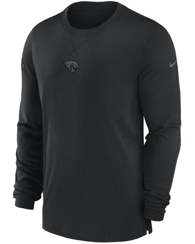 Nike Jacksonville Jaguars Sideline Men's Dri-fit Nfl Long-sleeve Top - Black