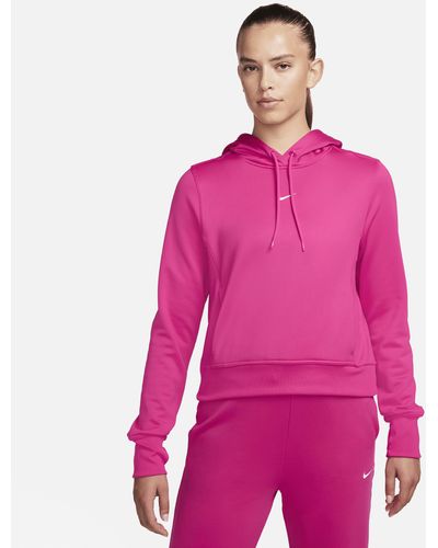 Nike Therma-fit One Pullover Hoodie 50% Recycled Polyester - Pink