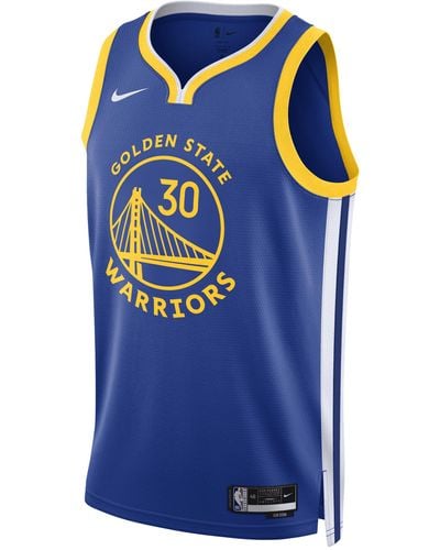 Nike Golden State Warriors Icon Edition 2022/23 Dri-fit Nba Swingman Jersey 50% Recycled Polyester - Blue