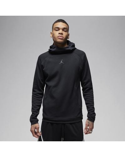 Nike Felpa pullover in fleece con cappuccio air jordan dri-fit sport - Nero