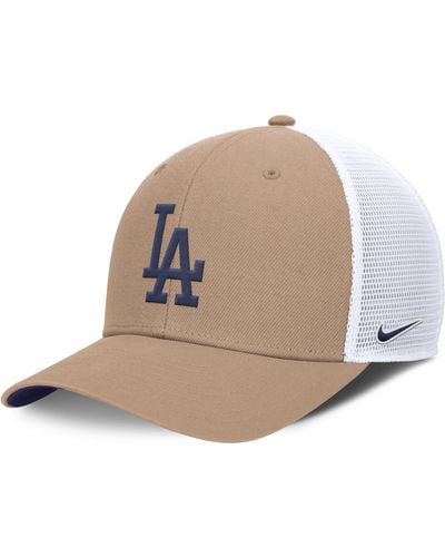Nike Los Angeles Dodgers Hemp Rise Mlb Trucker Adjustable Hat - Brown