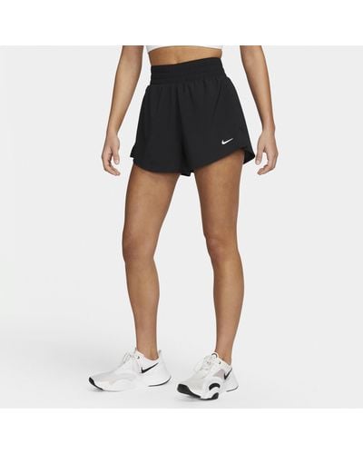 Nike Shorts dri-fit 2-in-1 a vita alta 8 cm one - Blu