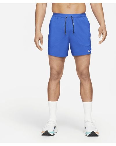 Nike Shorts da running 13 cm con slip flex stride - Blu