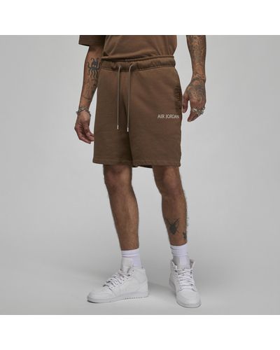 Nike Air Jordan Wordmark Fleece Shorts - Brown