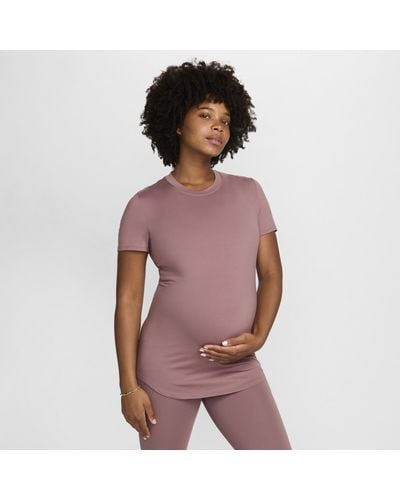 Nike (m) One Dri-fit Slim-fit Short-sleeve Top (maternity) - Purple