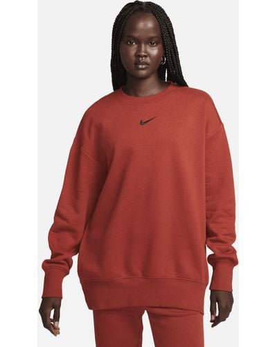 Nike Sportswear Phoenix Fleece Oversized Crew-neck Sweatshirt Polyester - Orange