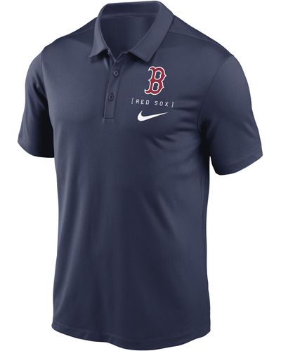 Nike New York Yankees Franchise Logo Dri-fit Mlb Polo - Blue