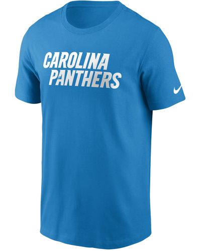 Nike Carolina Panthers Primetime Wordmark Essential Nfl T-shirt - Blue
