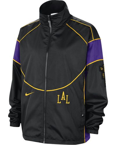 Nike Los Angeles Lakers Swoosh Fly 2023/24 City Edition Nba Jacket 50% Recycled Polyester - Black