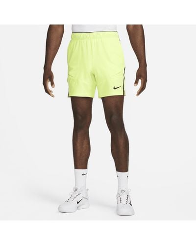 Nike Court Advantage Dri-fit 7" Tennis Shorts - Yellow