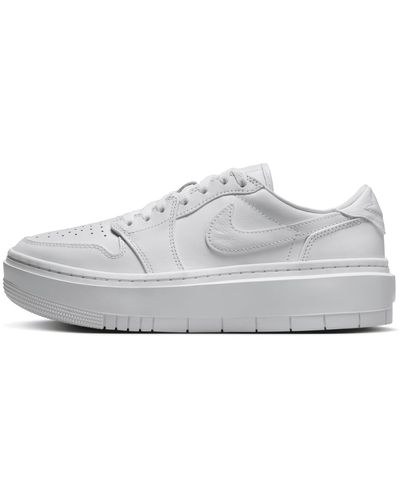 Nike Air Jordan 1 Elevate Low Platform-sole Leather Low-top Sneakers - White