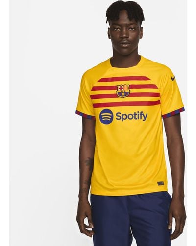Nike Fc Barcelona 2023/24 Stadium Fourth Dri-fit Soccer Jersey - Yellow