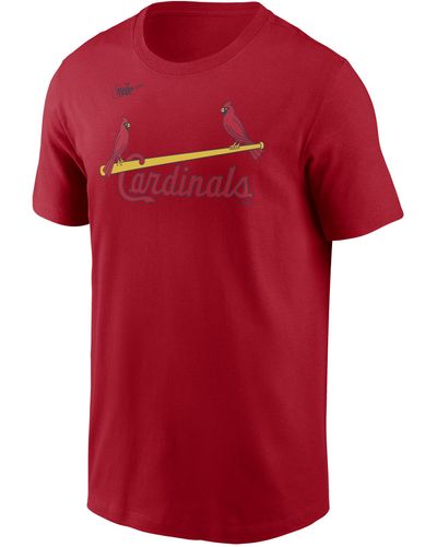 Nike St. Louis Cardinals Cooperstown Wordmark Mlb T-shirt - Red
