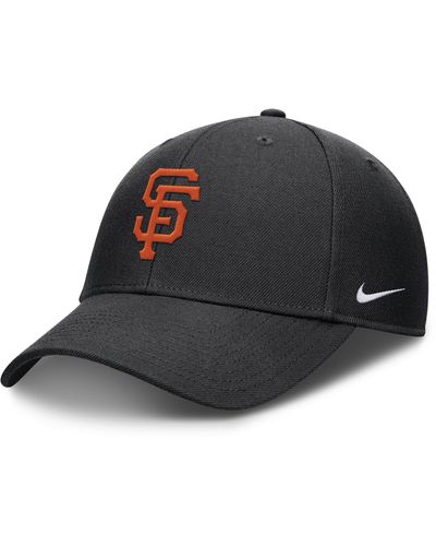 Nike San Francisco Giants Evergreen Club Dri-fit Mlb Adjustable Hat - Black